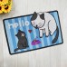 custom non slip waterproof 3d printed cute pet doormats